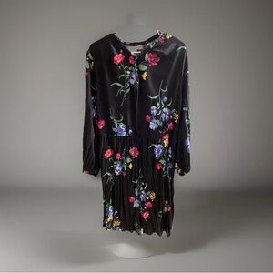 Old Navy Black Floral Long Sleeve Dress